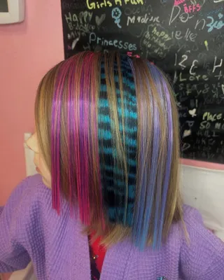 Colorful clip-in tiger tail hair accent